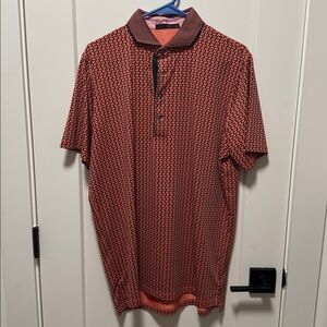 Greyson Orange and Black Polo Shirt